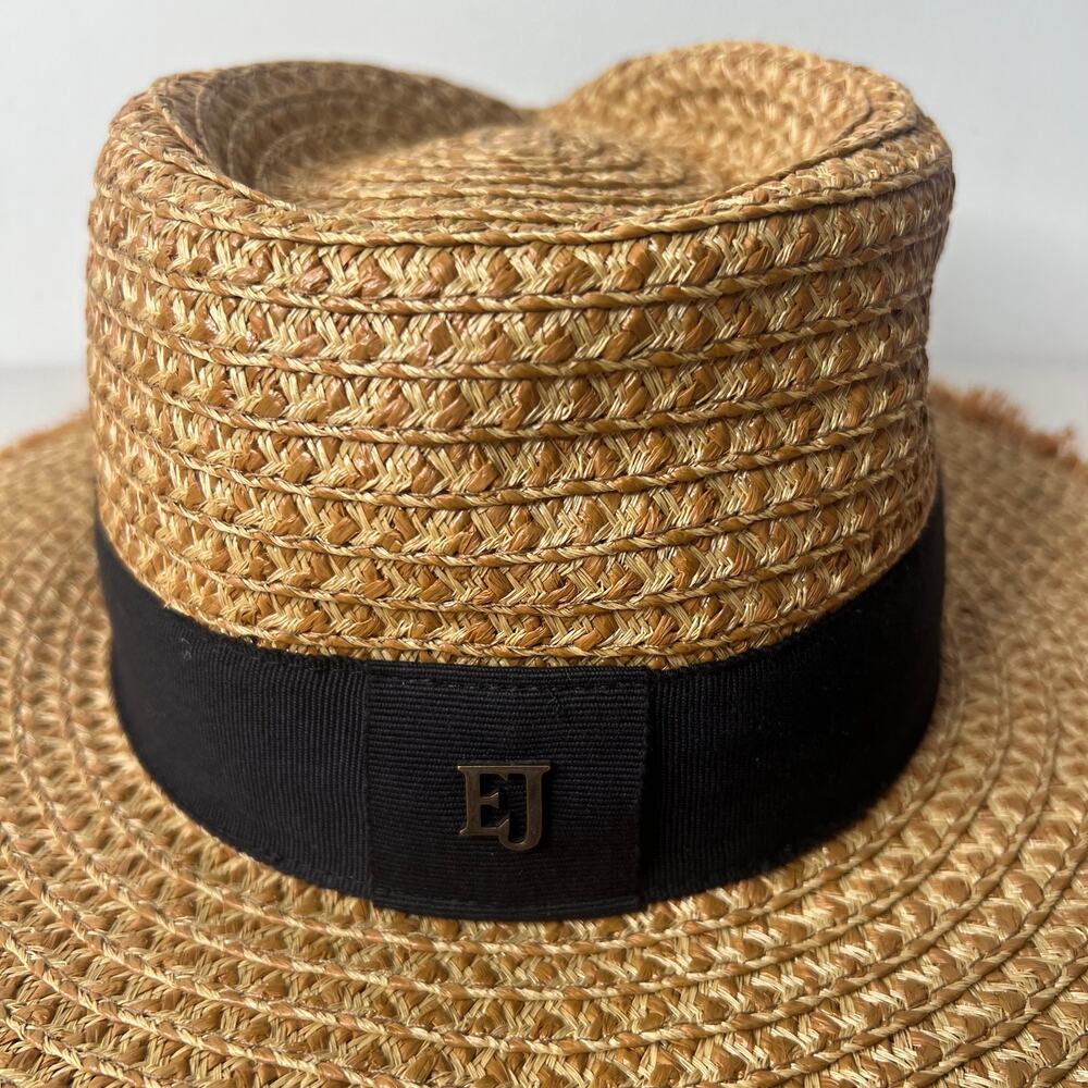 Eric Javits Straw Fedora Look Again Sun Hat - Picture 7 of 8